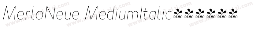 MerloNeue MediumItalic字体转换